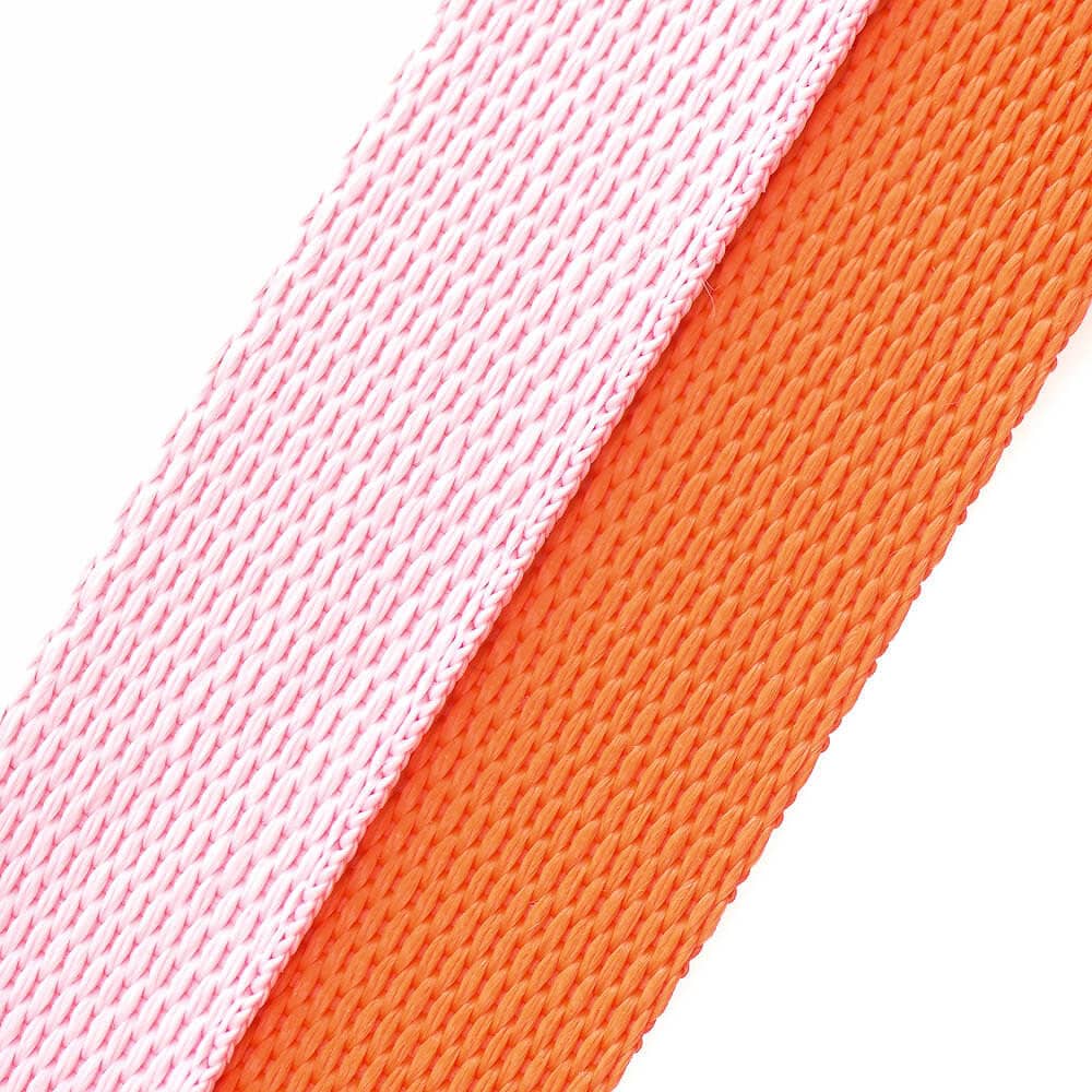 'parade' baby pink / orange webbing combo