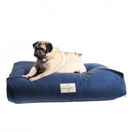 doggie apparel luxury blue dog bed 'trinity'