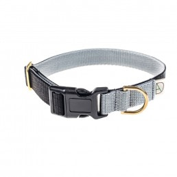 doggie apparel black & grey dog collar