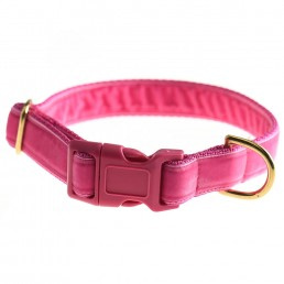 doggie apparel pink velvet dog collar